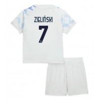 Inter Milan Piotr Zielinski #7 Bortadräkt Barn 2025-26 Kortärmad (+ Korta byxor)